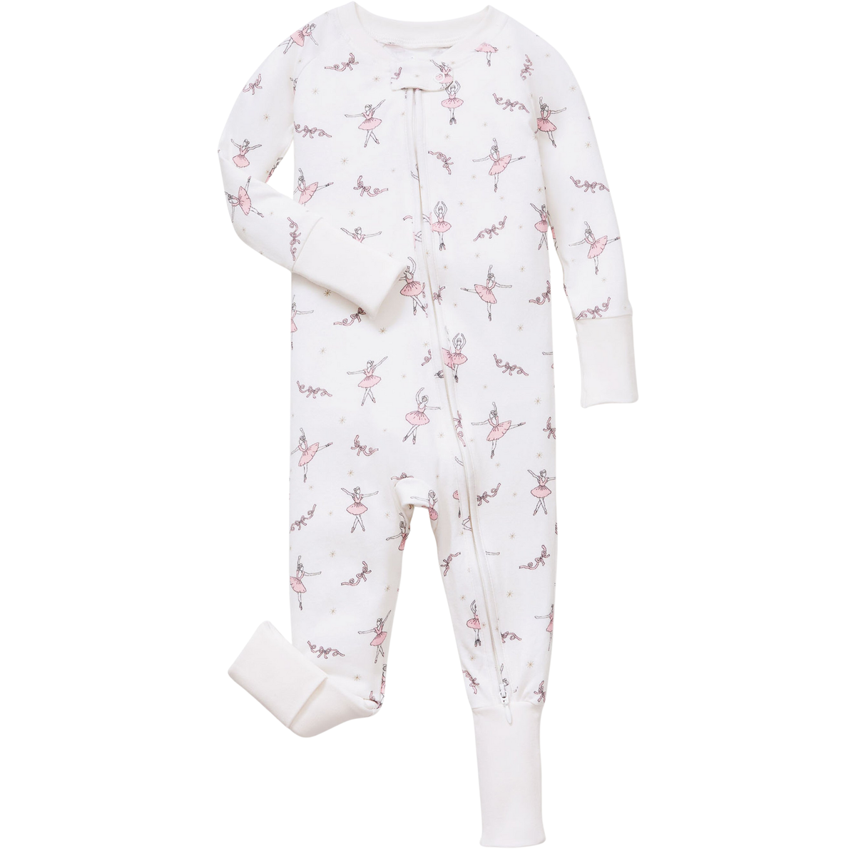 Bear in the Pocket Design Plum Baby Romper