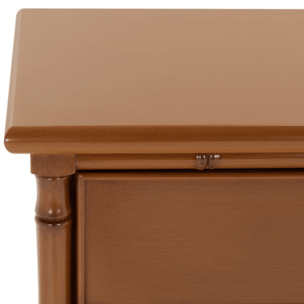 Bamboo Inspired Contemporary Dresser in Soft Brown Finish - Dressers & Armoires - The Well Appointed House