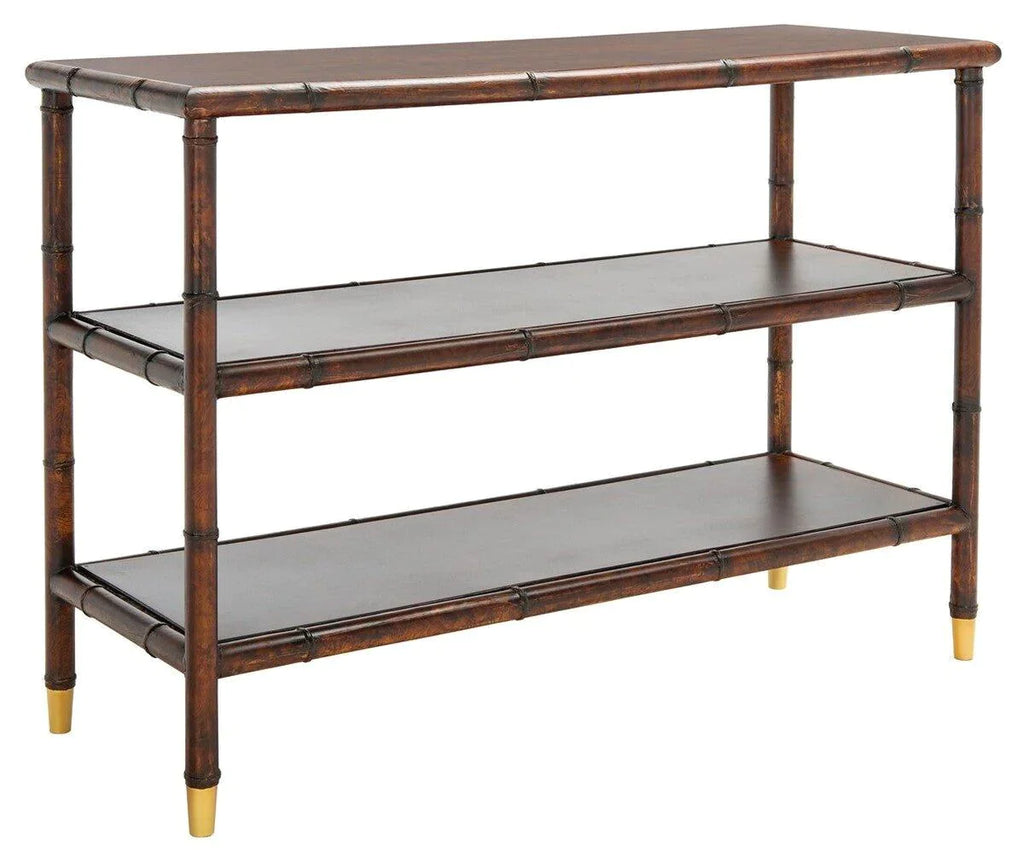 Bamboo Inspired Two Shelf Console Table - Consoles - The Well Appointed House