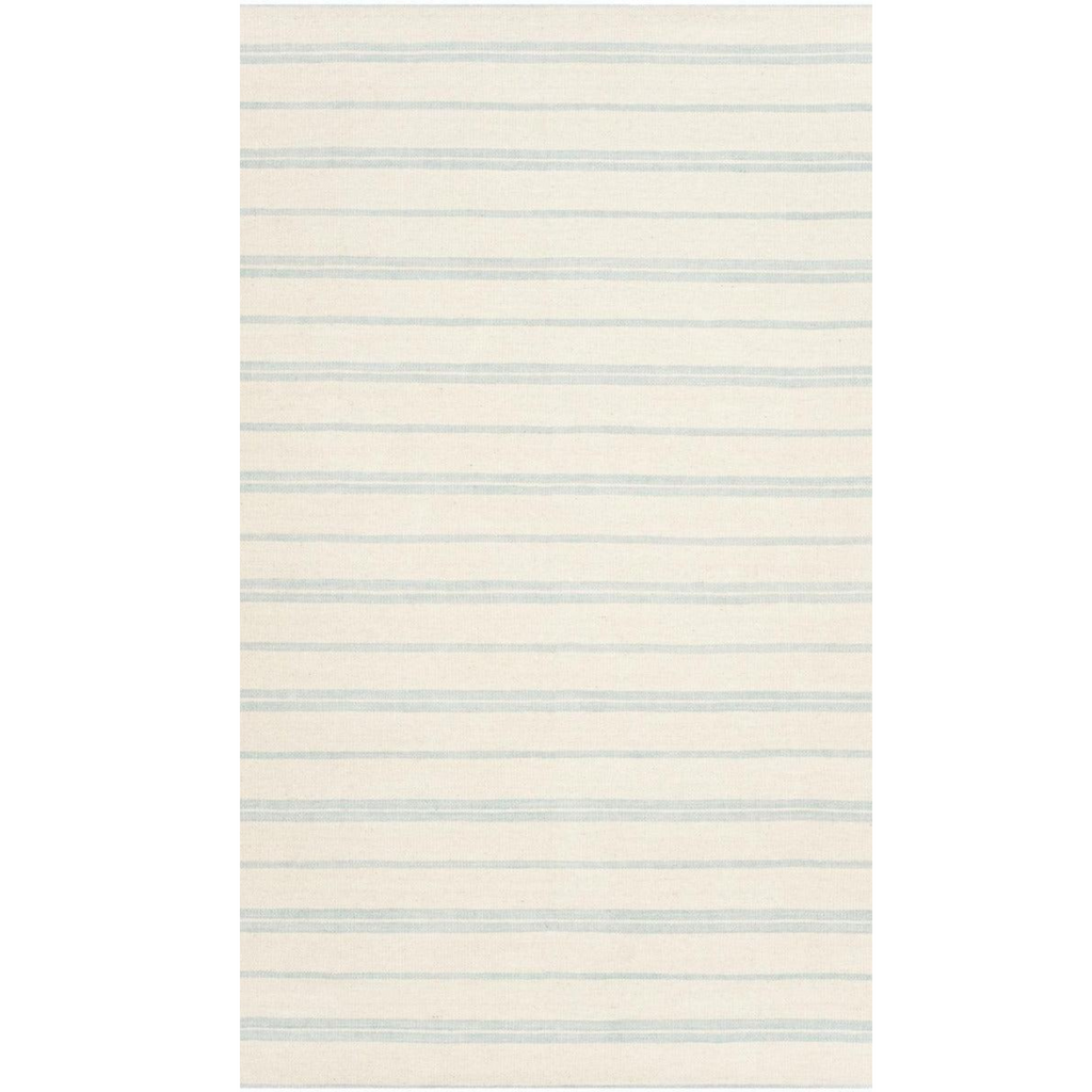 BARGAIN BASEMENT ITEM: 2 x 3 Sagaponeck Sky Blue Stripe Rug -  The Well Appointed House