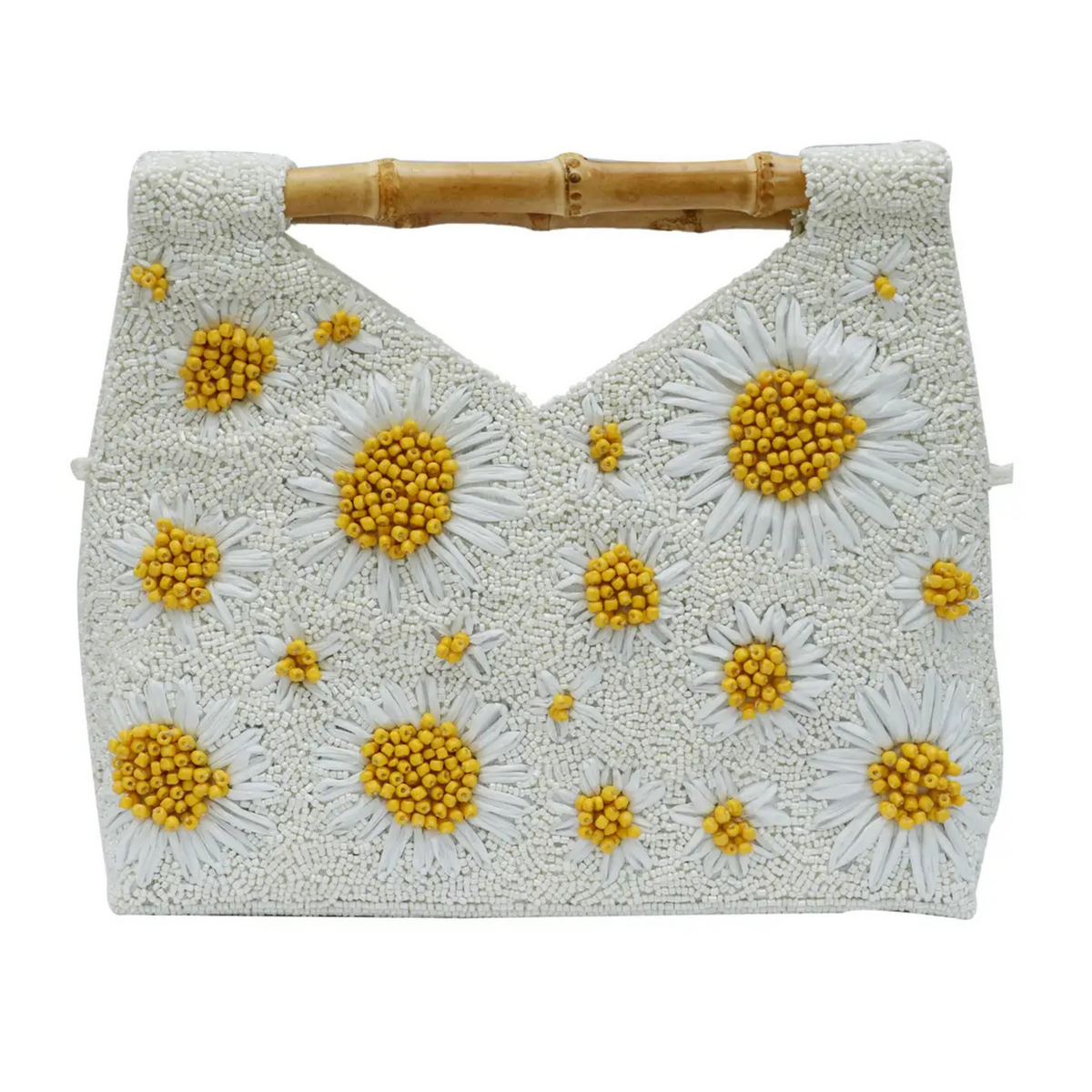 Beaded Daisies Bamboo Handle Clutch – The Well Appointed House