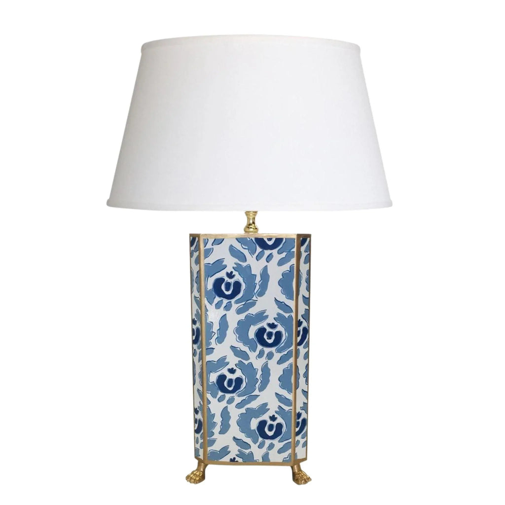 Beaufont in Blue Table Lamp with Gold Trim - Table Lamps - The Well Appointed House