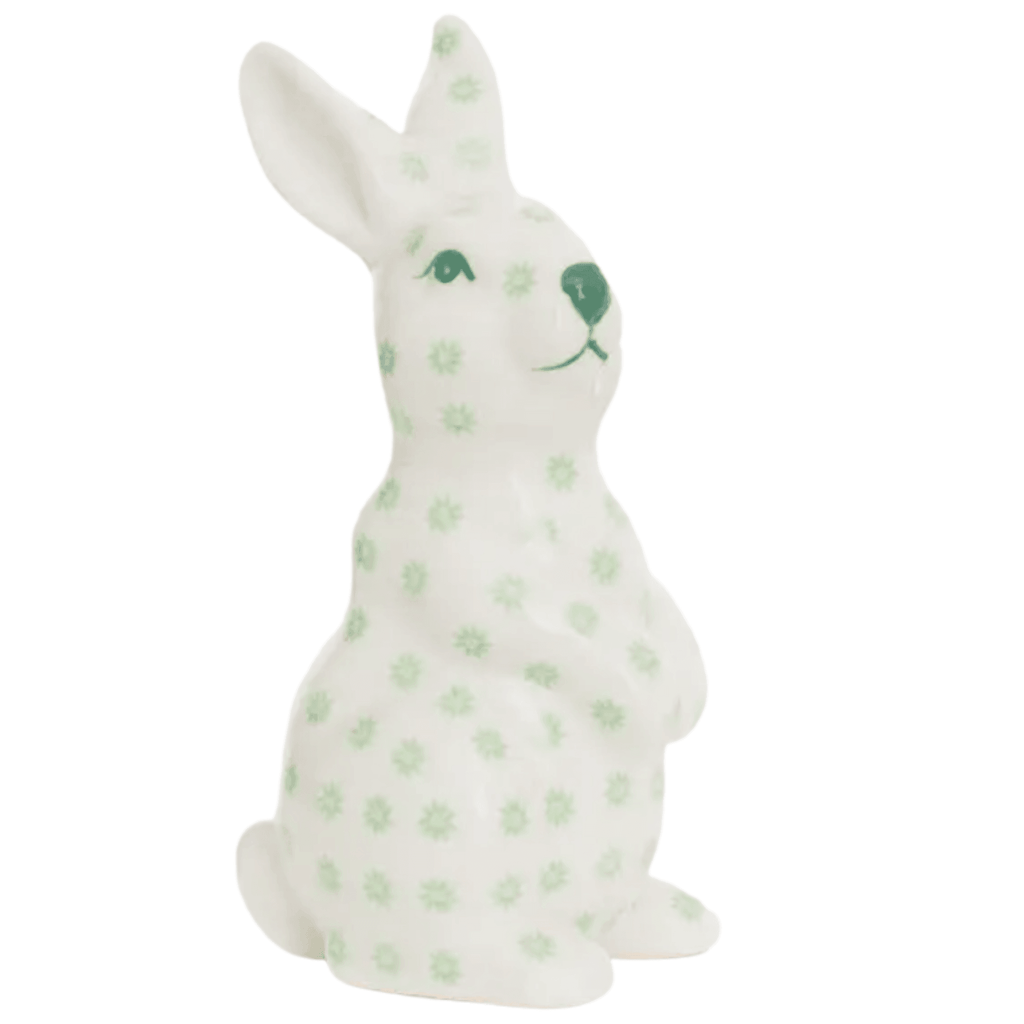 Beautiful Green & White Ceramic Baby Bunny- BARGAIN BASEMENT ITEM - bargain basement - The Well Appointed House