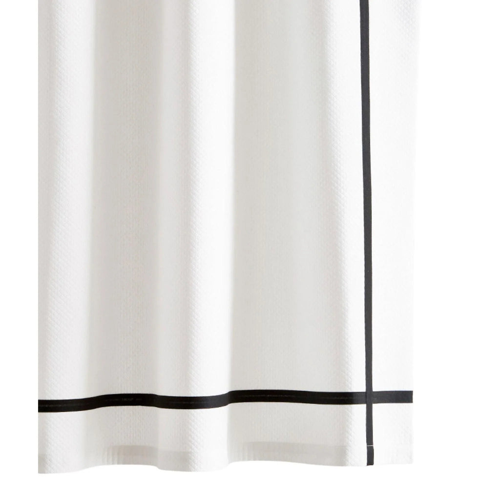 Beck Overlapping Tape Trim Shower Curtain - Shower Curtains - The Well Appointed House