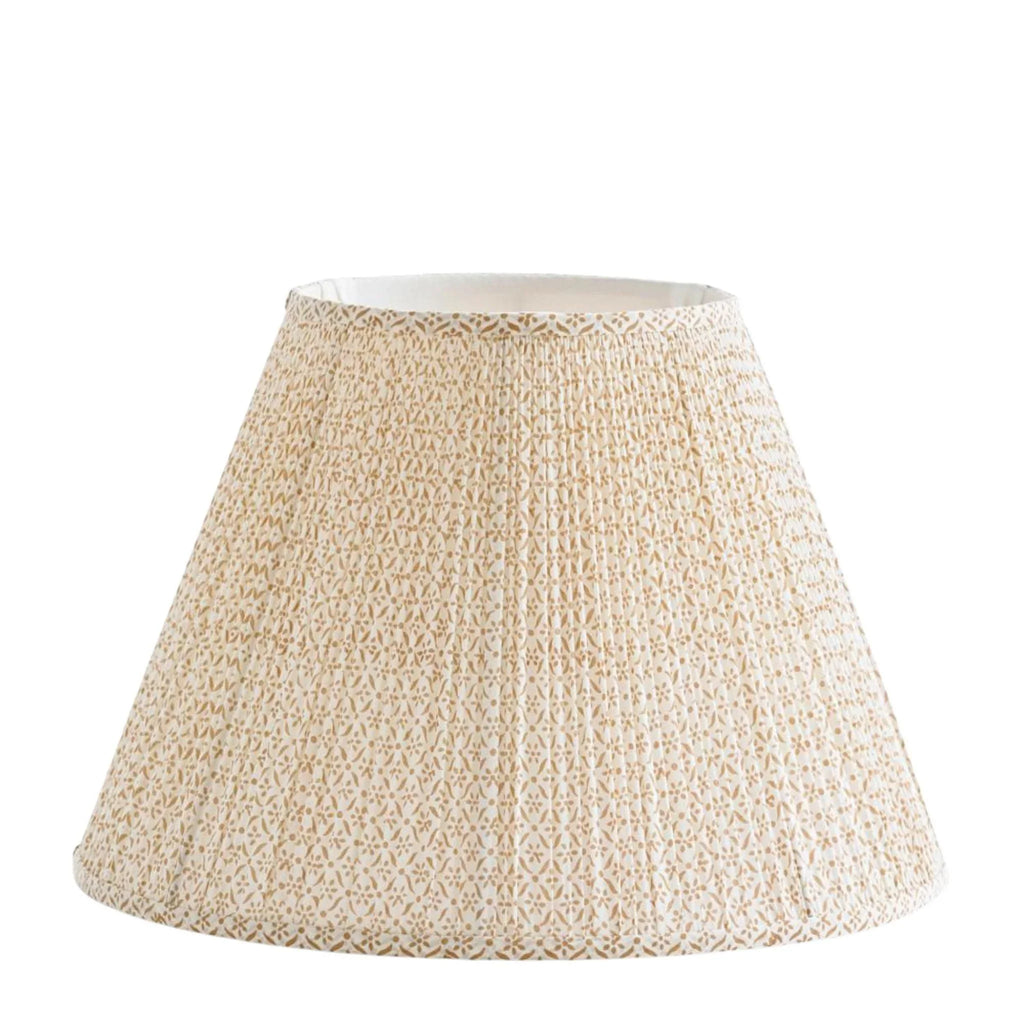 Beige & White Daisy Fabric Lampshade - Lamp Shades - The Well Appointed House