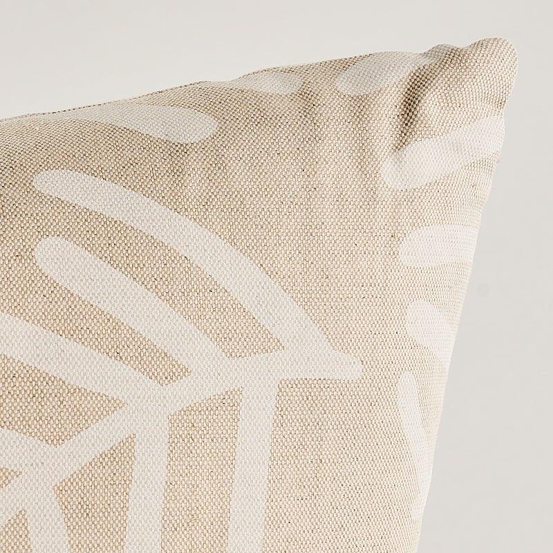Beige Tiah Cove Abstract Fern 20" Throw Pillow - Pillows - The Well Appointed House