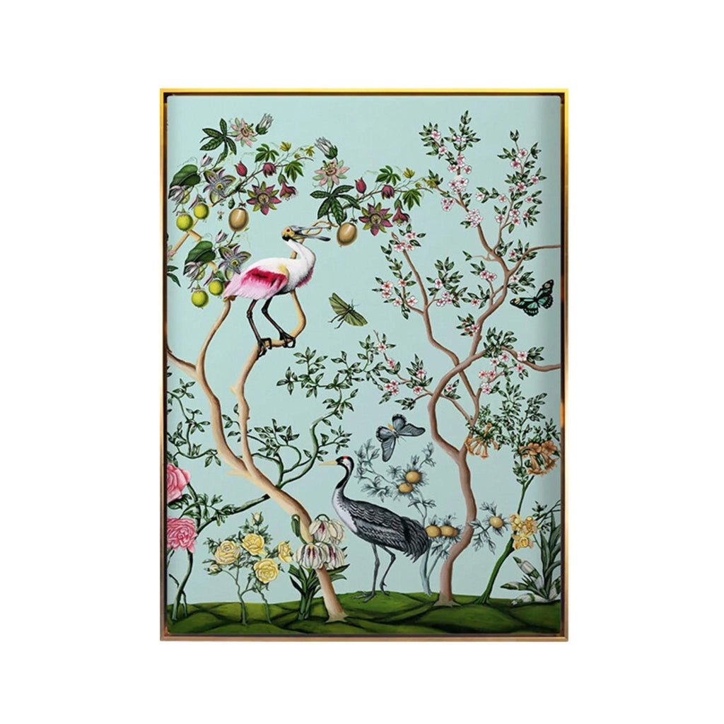 Bird and Branch Chinoiserie 2 Framed Wall Art - Paintings - The Well Appointed House