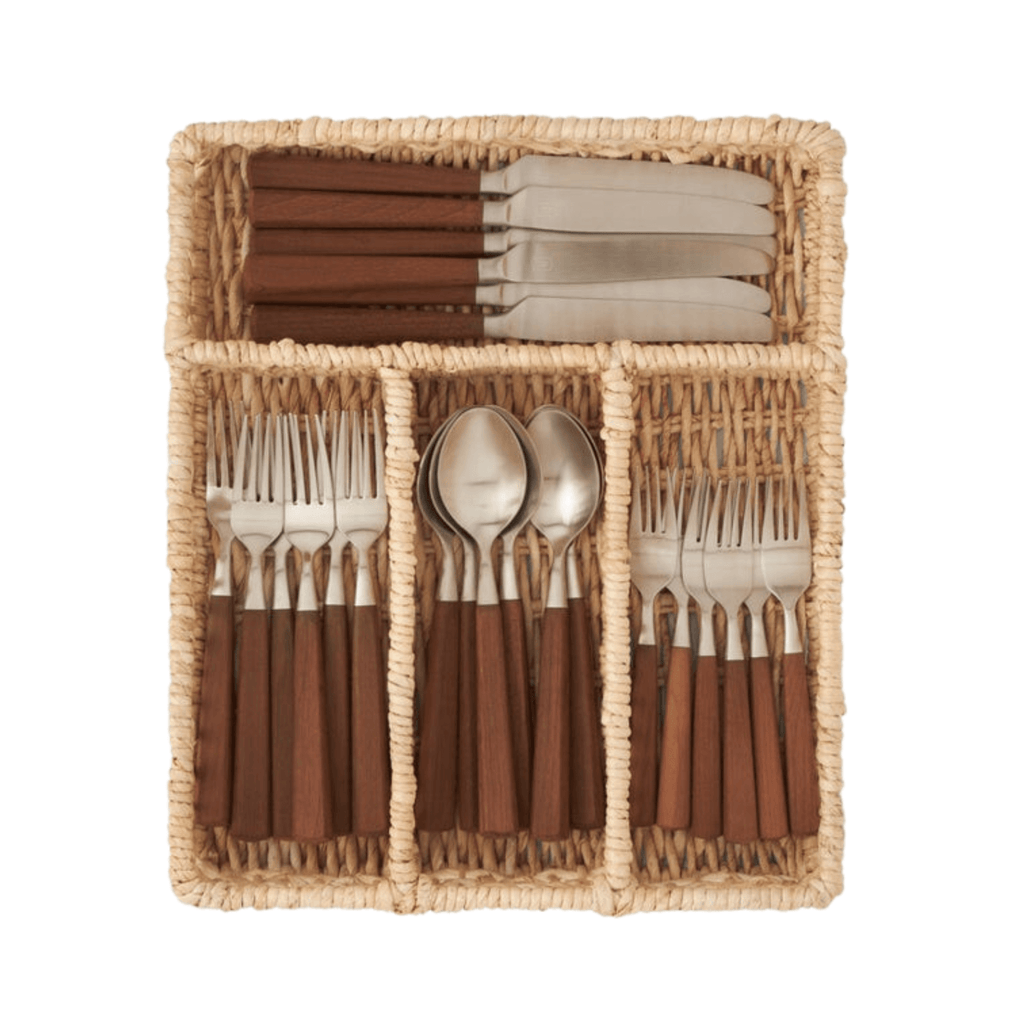 Bleached Banana Bark Flatware Tray - Flatware - The Well Appointed House
