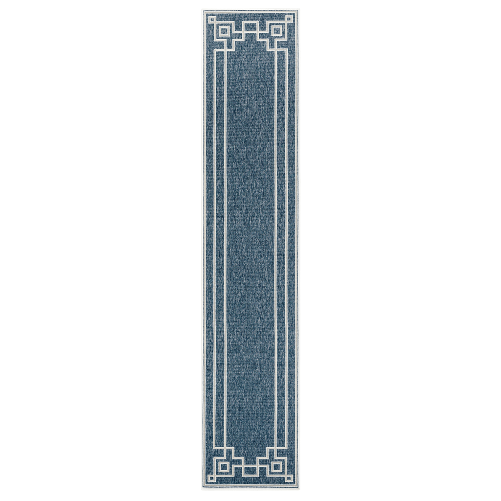 Blue Alfresco Indoor/Outdoor Area Rug - Available in a Variety of Sizes - Rugs - The Well Appointed House