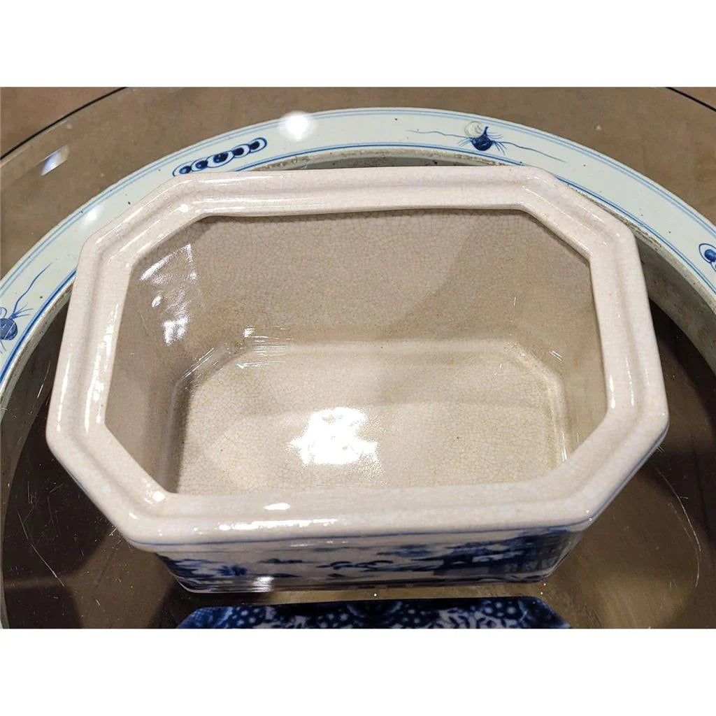 Blue and White Willow Porcelain Covered Box - Decorative Boxes - The Well Appointed House