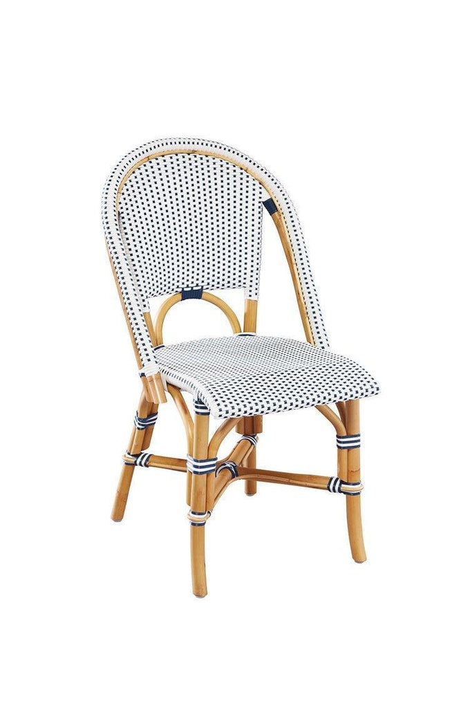 Blue & White Woven Resin Finish Dining Chair - Dining Chairs - The Well Appointed House