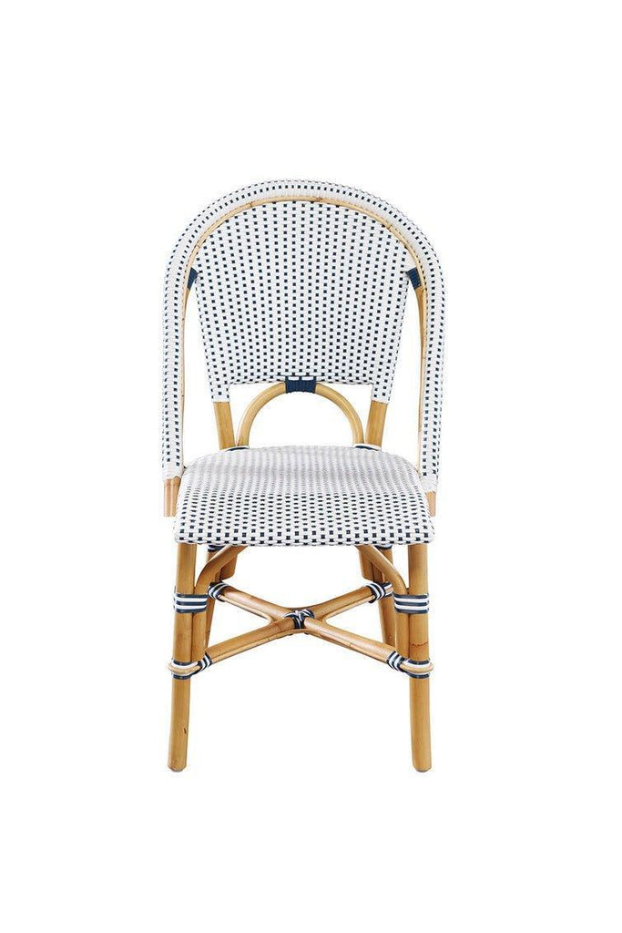 Blue & White Woven Resin Finish Dining Chair - Dining Chairs - The Well Appointed House