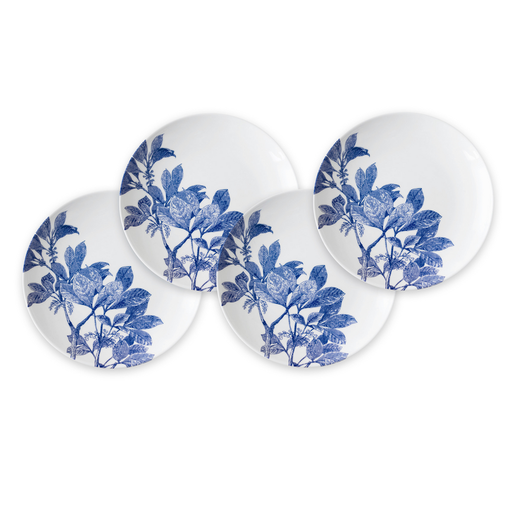 Set of 4 Blue Arbor Canapé Plates - The Well Appointed House