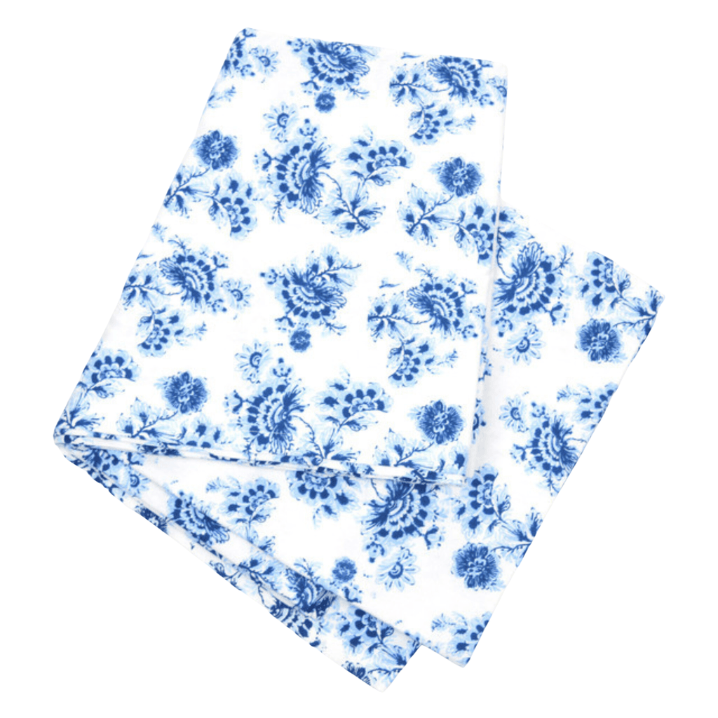 Blue Blooms Floral Tablecloth - Tablecloths - The Well Appointed House