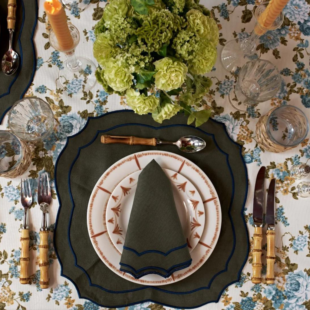 Blue Bouquet Tablecloth - The Well Appointed House 