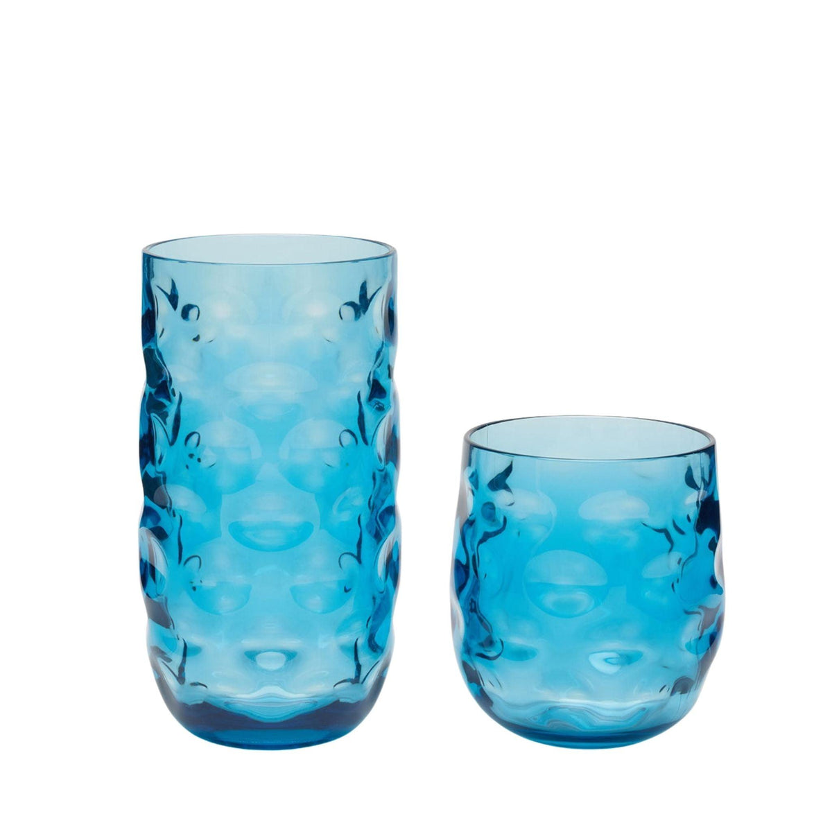 acrylic drinking glass Halsey Blue Acrylic Highball Glasses Set/6