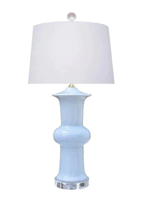 Blue Porcelain Vase Table Lamp with Shade - Table Lamps - The Well Appointed House