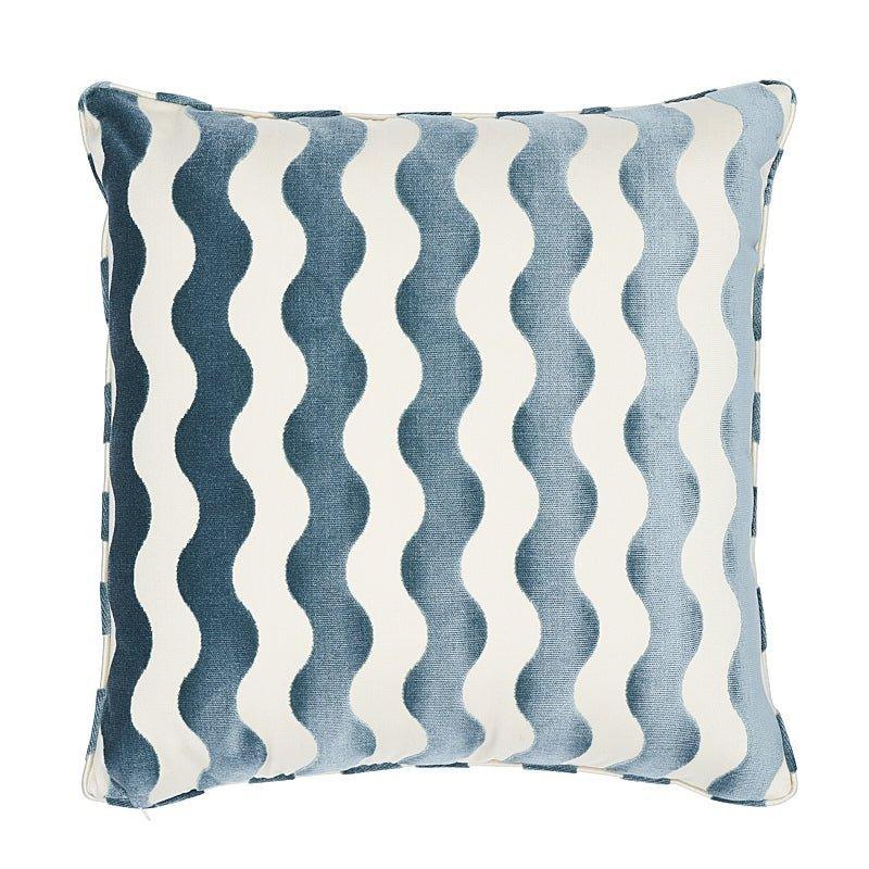 Blue Wave Square Throw Pillow - Pillows - The Well Appointed House