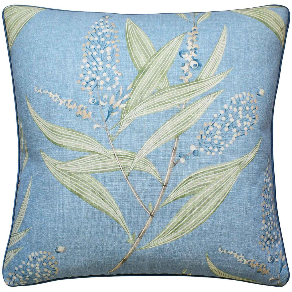 Blue Winter Bud Square Throw Pillow - Pillows - The Well Appointed House