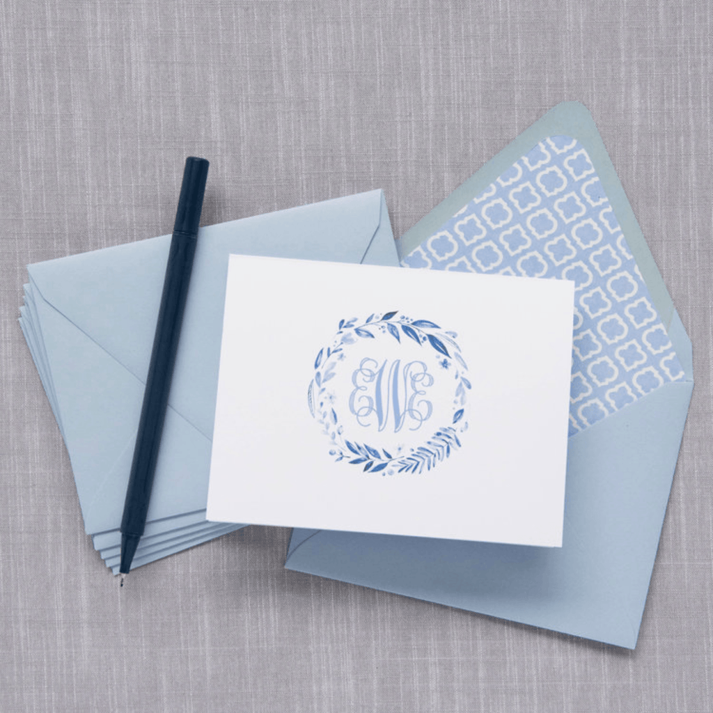Bluebell Personalized Folded Notes - D41 - CR6 - Stationery - The Well Appointed House