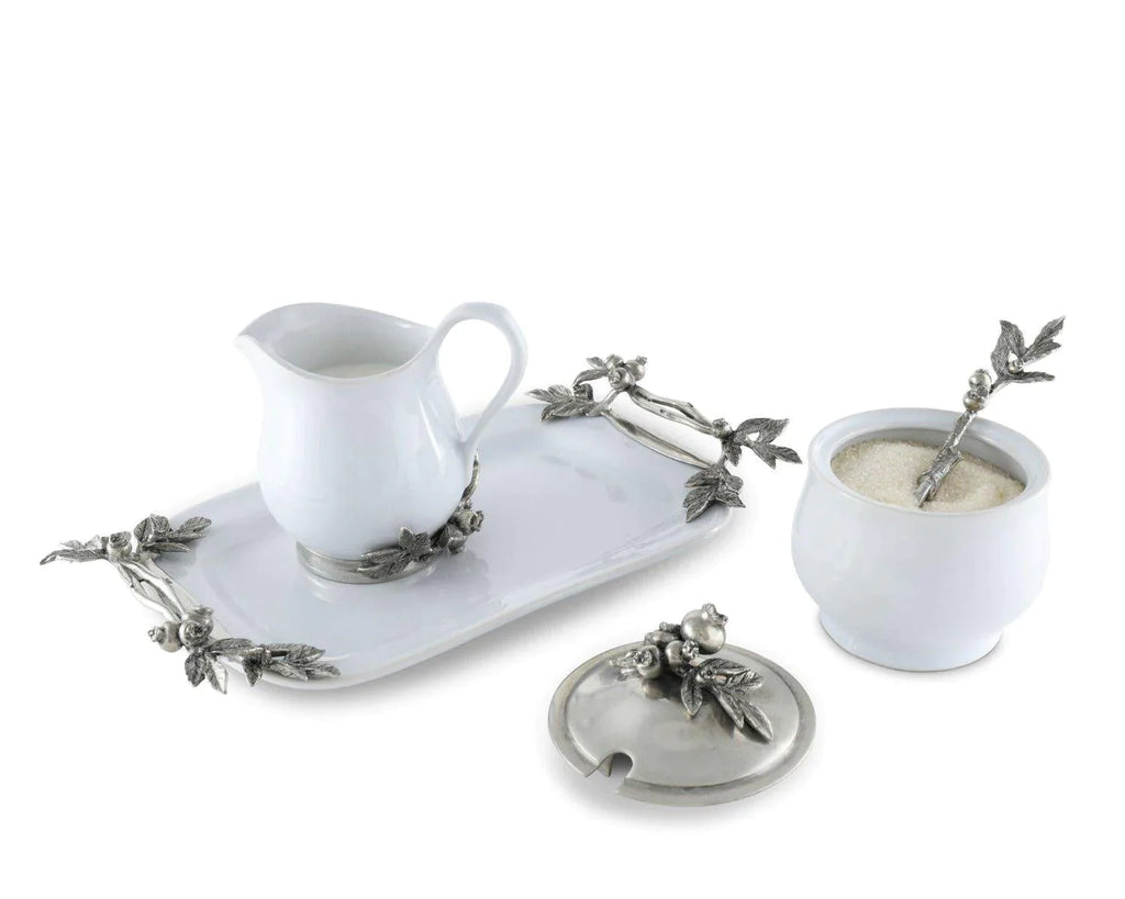 Blueberry Creamer Set Serveware in Stoneware and Pewter - Serveware - The Well Appointed House