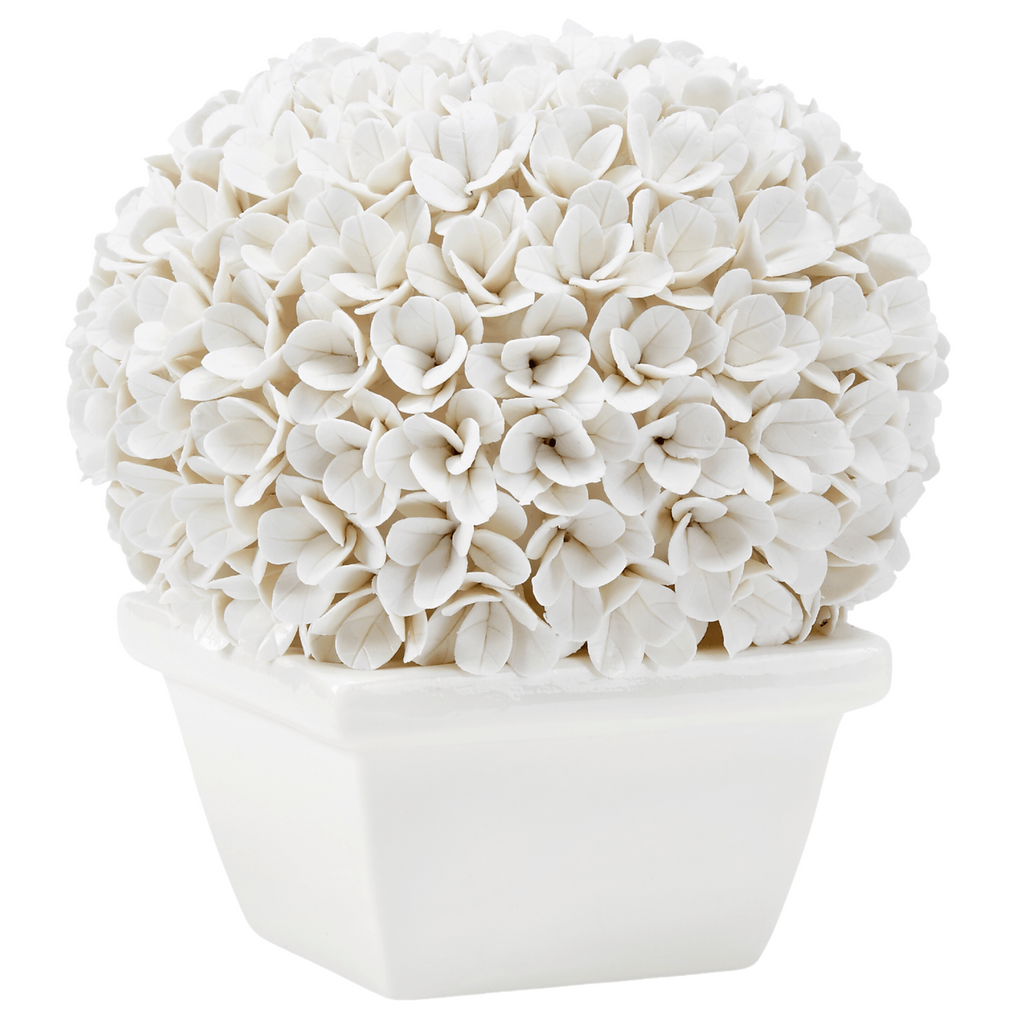 Boston Round Boxwood Topiary in Blanc de China - Decorative Objects - The Well Appointed House