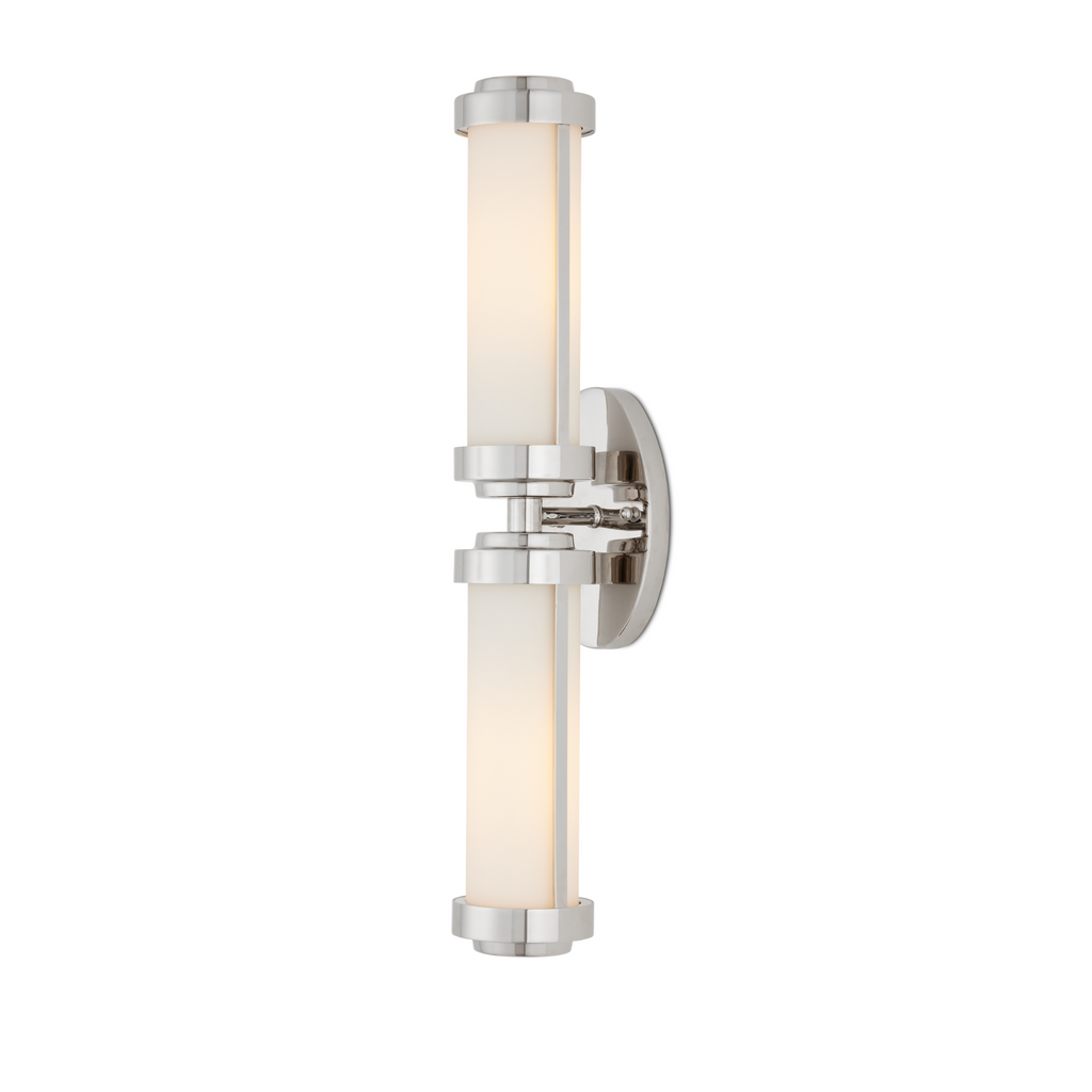 Bowland Bath Wall Sconce in Polished Nickel - The Well Appointed House 