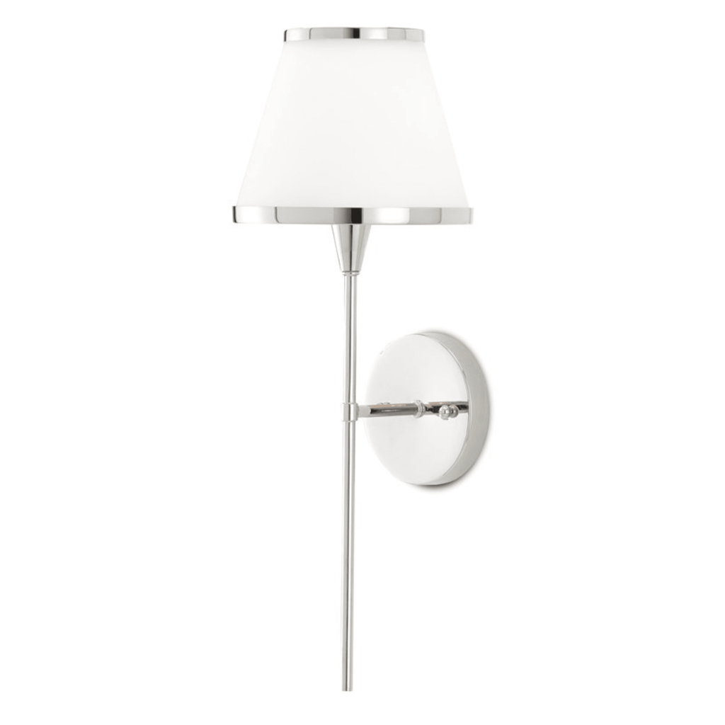 Brimsley Nickel Wall Sconce - Sconces - The Well Appointed House