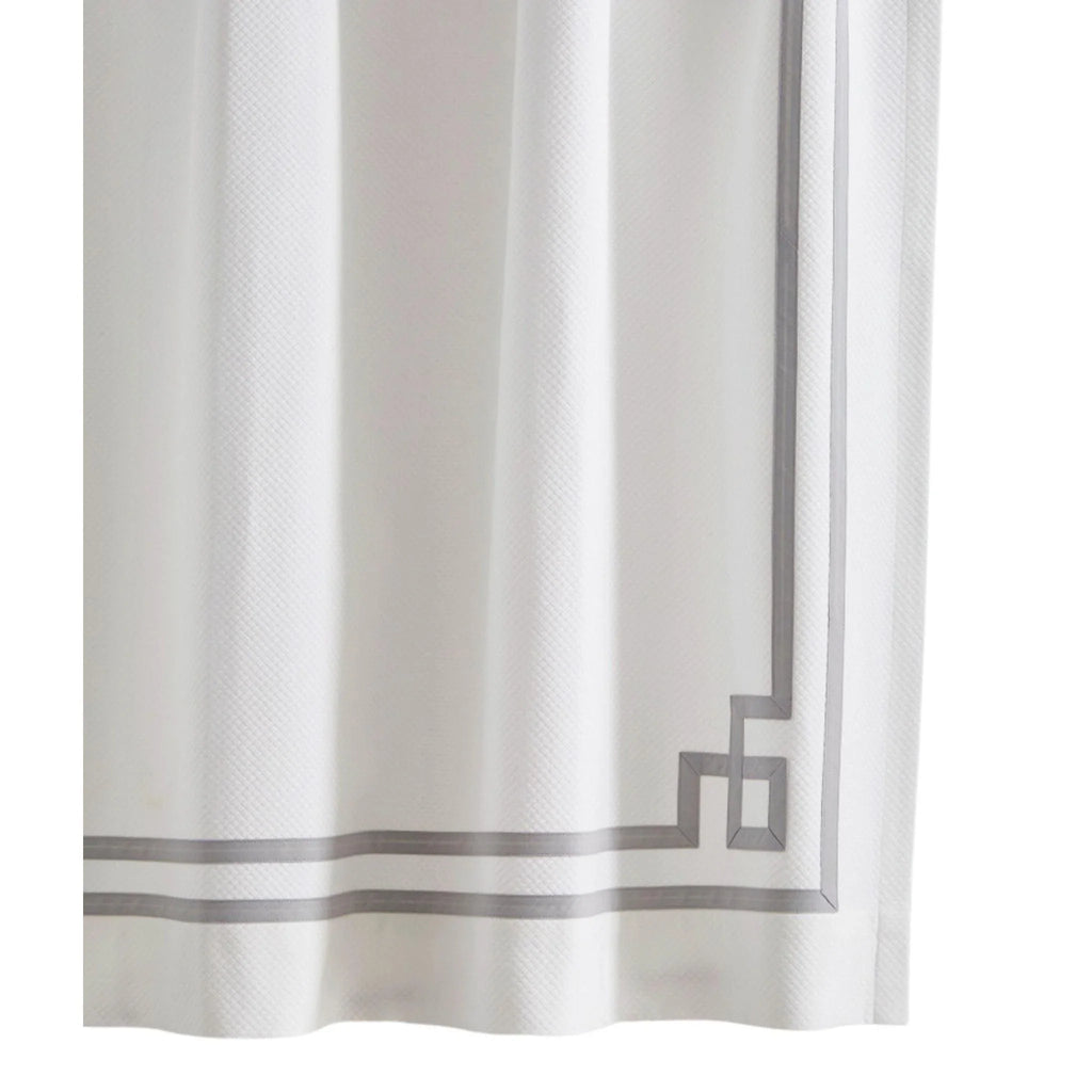 Bristol Fretwork Tape Trim Shower Curtain - Shower Curtains - The Well Appointed House