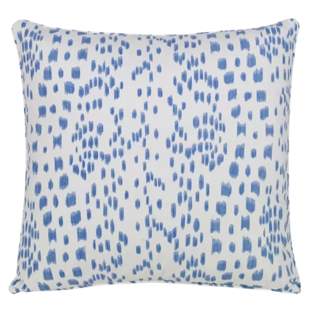 Brunschwig & Fils Les Touches Speckled Blue and White Cotton Decorative Pillow - Pillows - The Well Appointed House