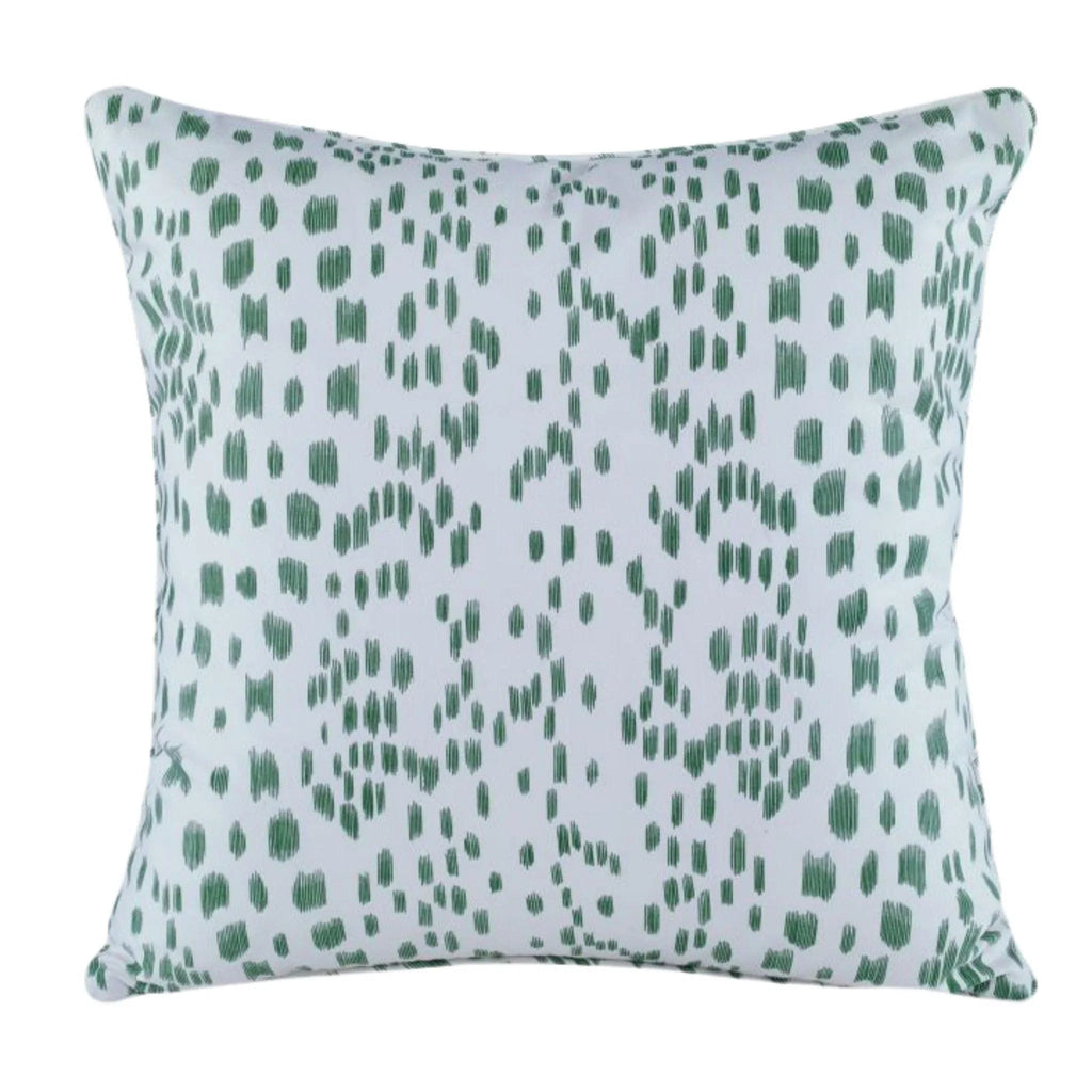 Brunschwig & Fils Les Touches Speckled Green Cotton Decorative Pillow - Pillows - The Well Appointed House
