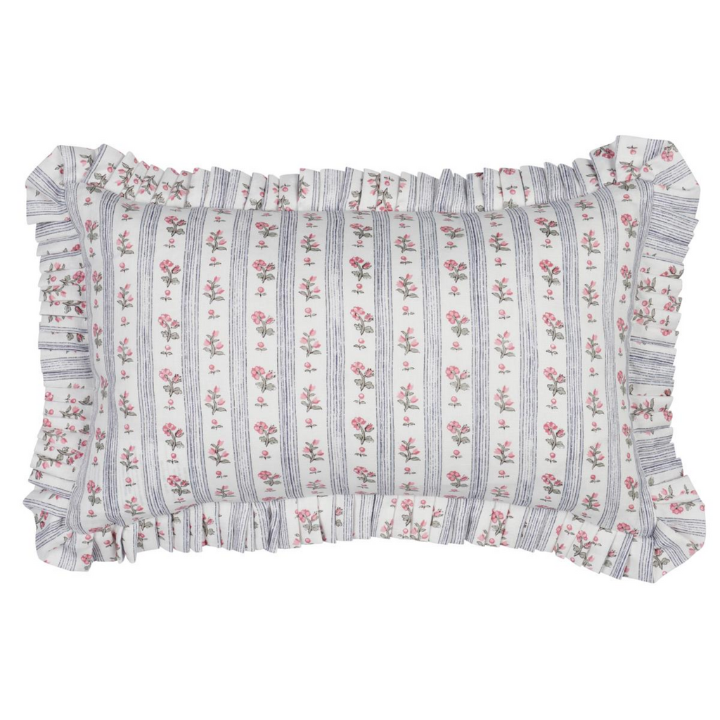 Rose Cabanon Stripe Throw Pillow - The Well Appointed House