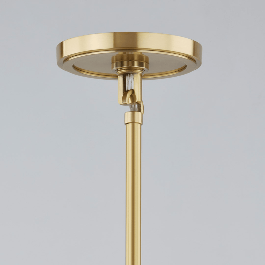 Camille Aged Brass & Glossy White Pendant Light - Available in Two Sizes - Chandeliers & Pendants - The Well Appointed House