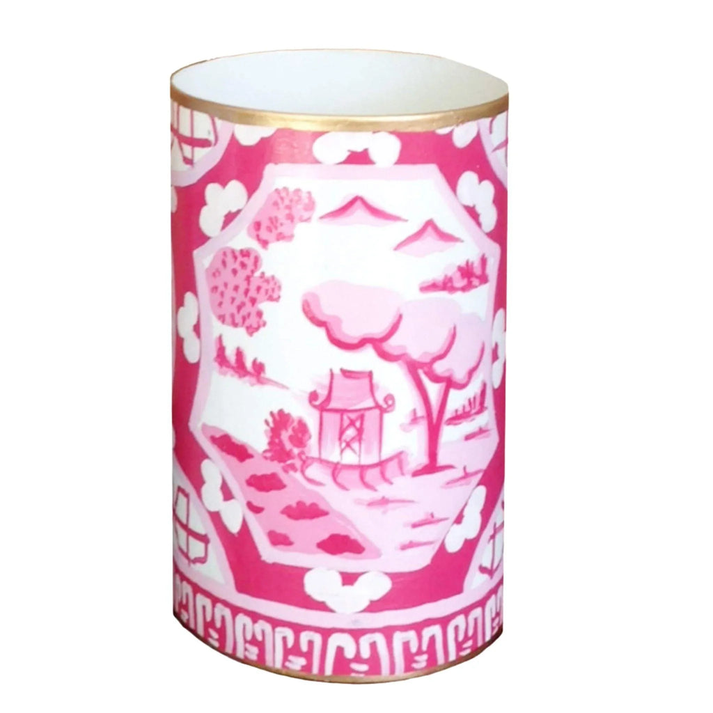 Canton in Pink Pen Holder - Library Decor - The Well Appointed House