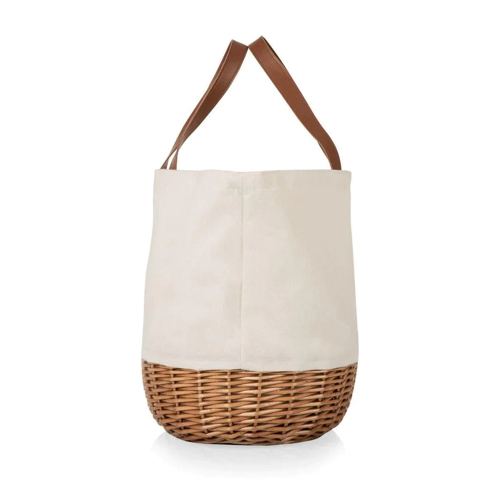 Canvas & Wicker Picnic Bag - Available in 3 Color Patterns - Picnic Baskets & Accessories - The Well Appointed House