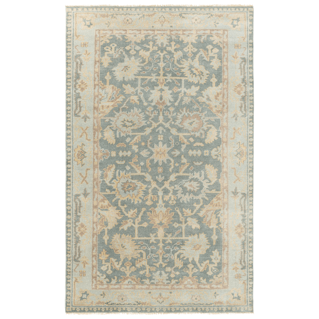 Cappadocia Grey & Seafoam Hand Knotted Wool Area Rug - Available in a Variety of Sizes - Rugs - The Well Appointed House