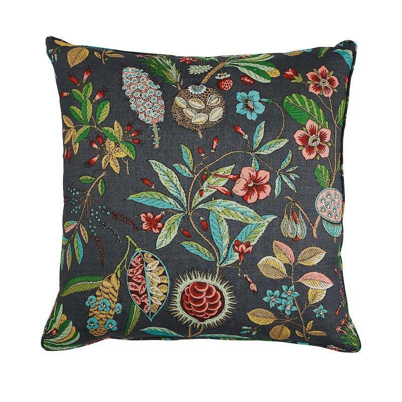 Carbon Roca Redonda 22" Flowers & Branches Linen Throw Pillow - Pillows - The Well Appointed House