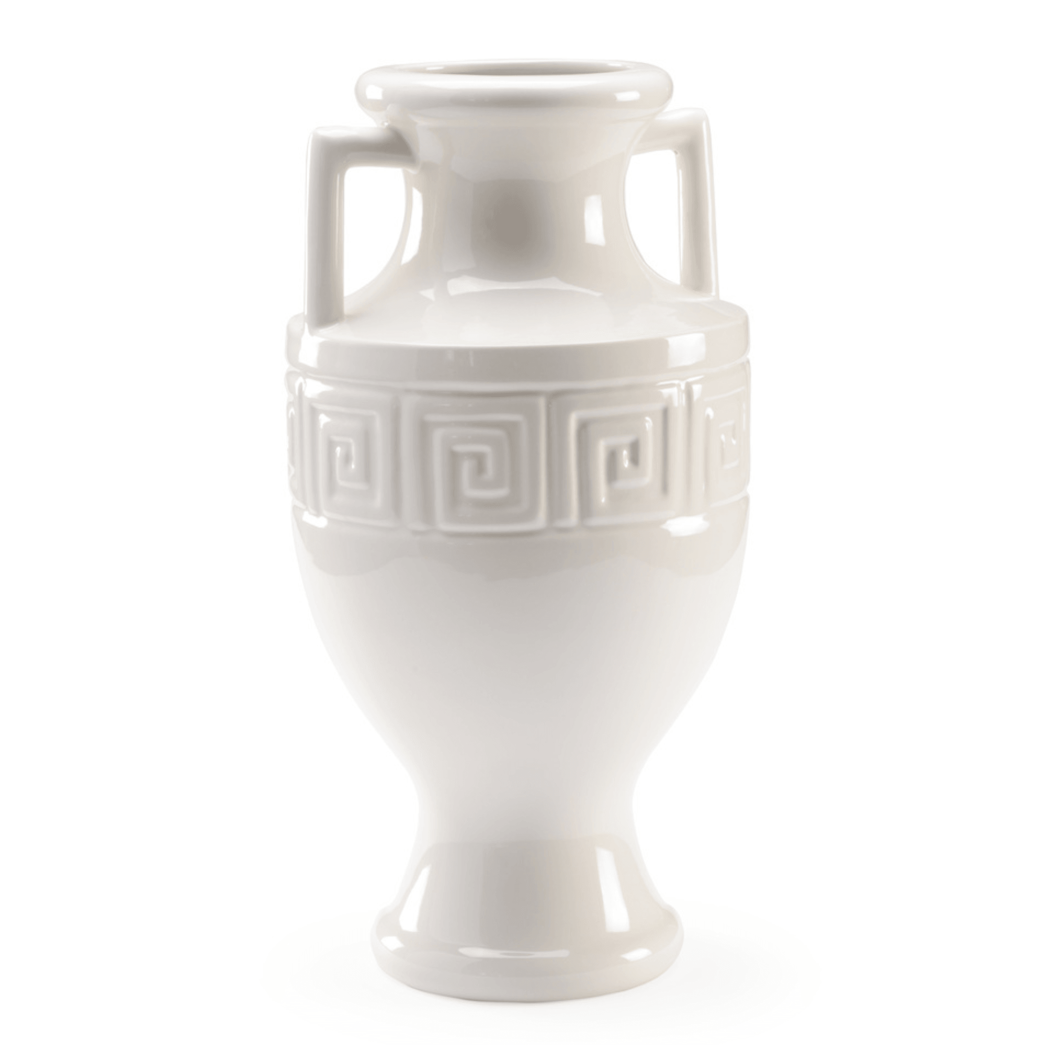 Ceramic Grecian Urn in White – The Well Appointed House display picture 1