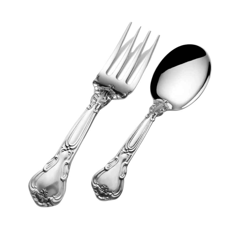 Chantilly Two Piece Sterling Silver Fork and Spoon Baby Set - Baby Gifts - The Well Appointed House