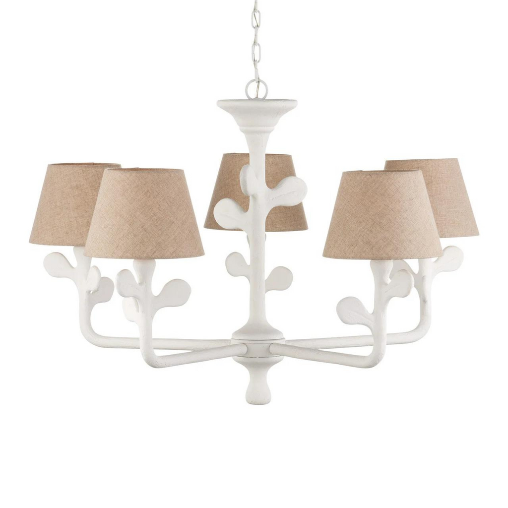 Charny Chandelier in Gesso White Finish - The Well Appointed House 