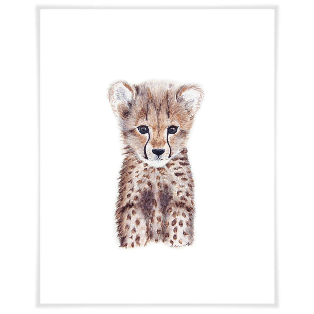 Cheetah Cub Portrait Paper Art Print - Little Loves Art - The Well Appointed House