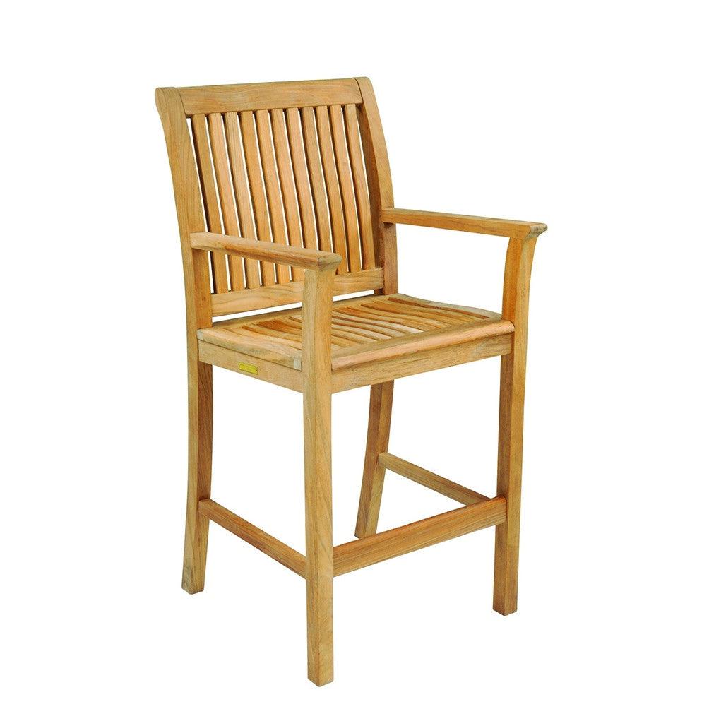 Chelsea Outdoor Bar Chair with Arms - Outdoor Bar & Counter Stools - The Well Appointed House