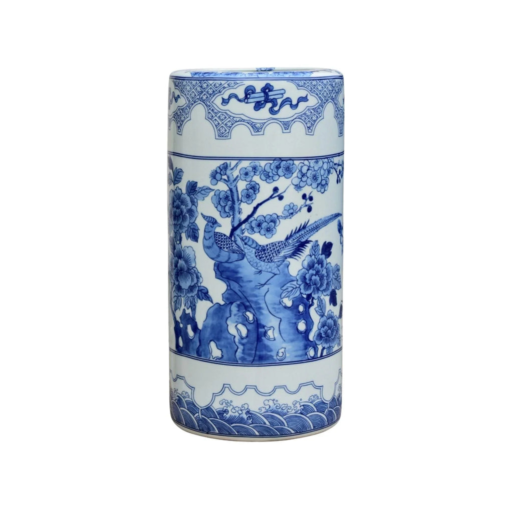 Chinoiserie Porcelain Umbrella Stand - Umbrella Stands - The Well Appointed House