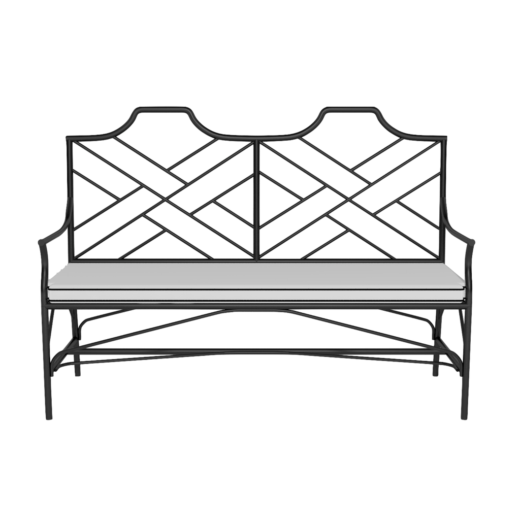 Chippendale Style Garden Settee - Garden Stools & Benches - The Well Appointed House