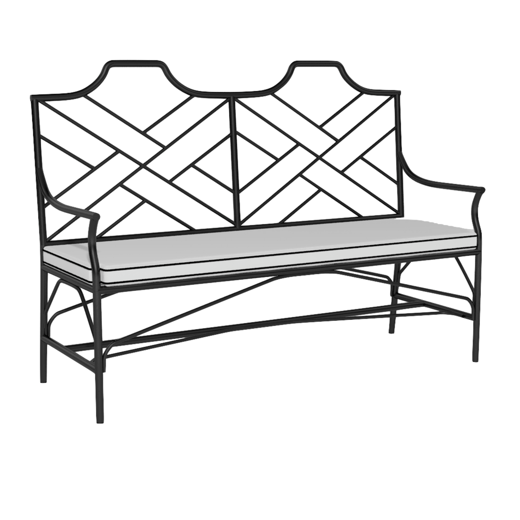 Chippendale Style Garden Settee - Garden Stools & Benches - The Well Appointed House