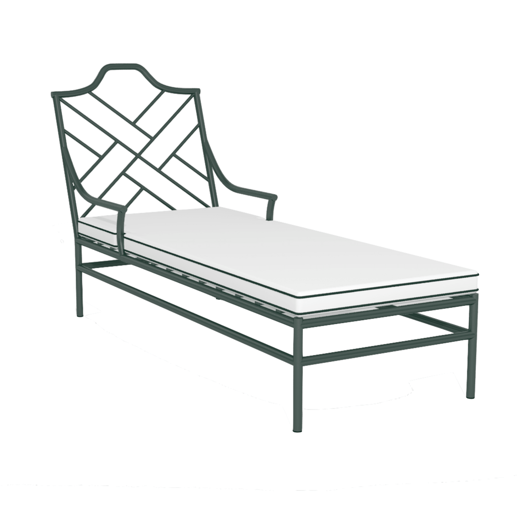 Chippendale Style Outdoor Chaise Lounge - Outdoor Chairs & Chaises - The Well Appointed House