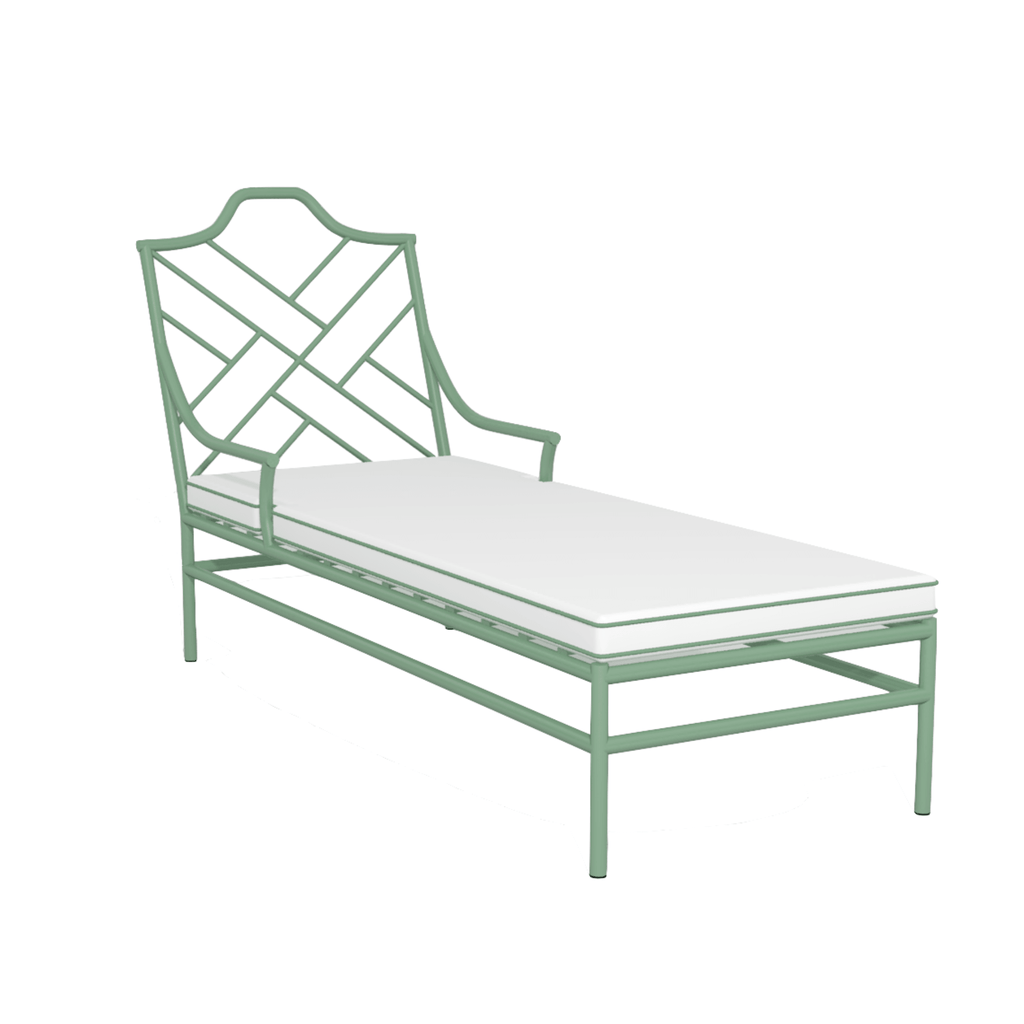 Chippendale Style Outdoor Chaise Lounge - Outdoor Chairs & Chaises - The Well Appointed House
