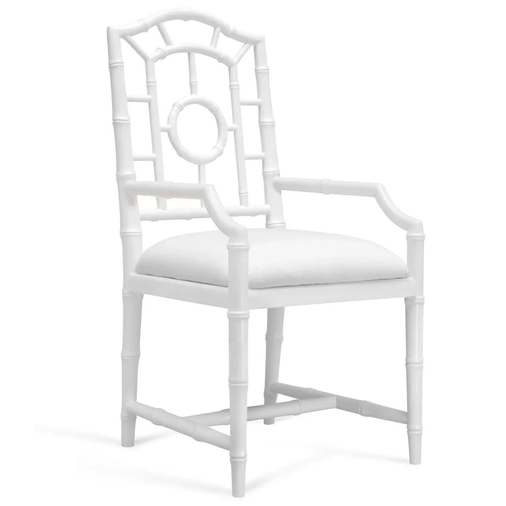 Chloe Faux Bamboo Arm Chair - Dining Chairs - The Well Appointed House