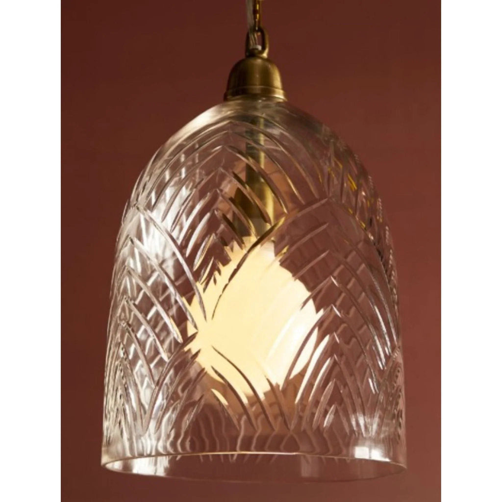 Chrissy Etched Glass Pendant - Chandeliers & Pendants - The Well Appointed House