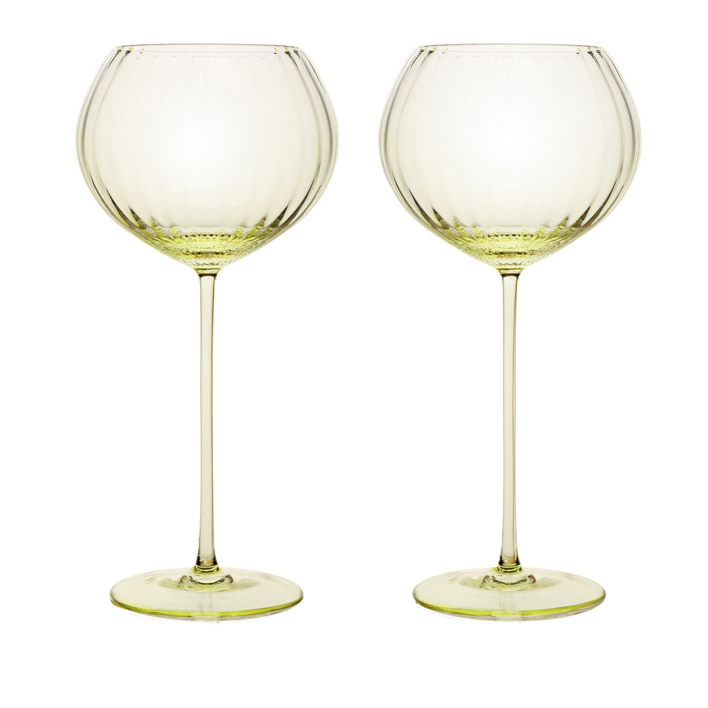 Set of Two Quinn Citrine Red Wine Glasses - The Well Appointed House